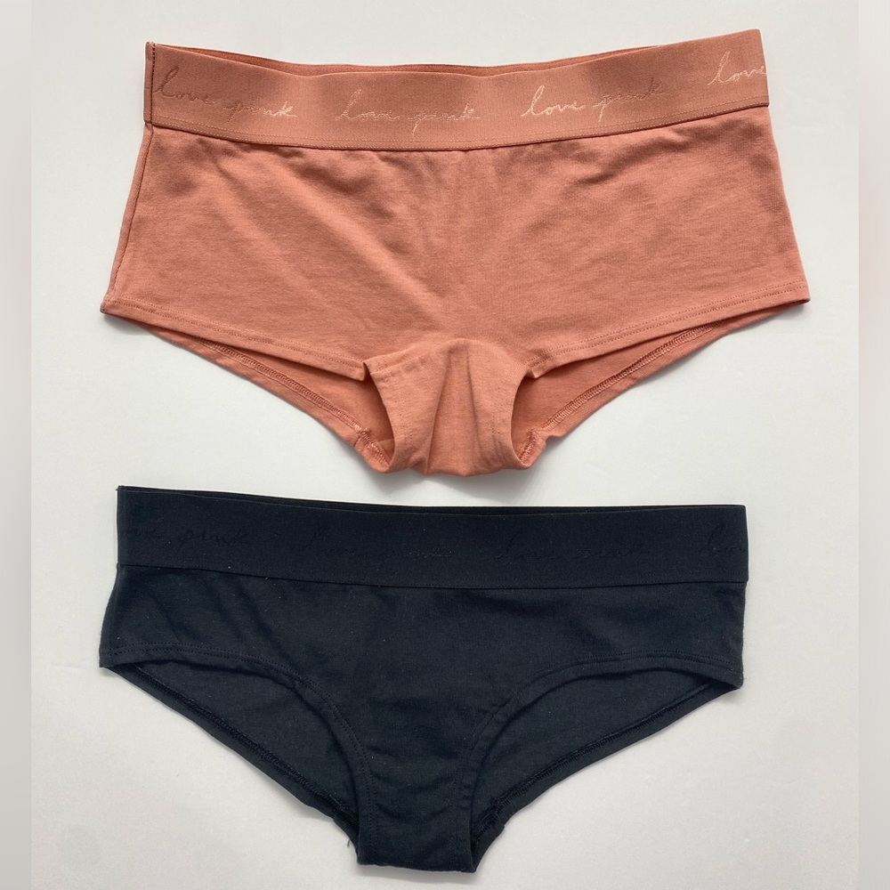 PINK Victoria's Secret Black & Pink Panties Size Small
